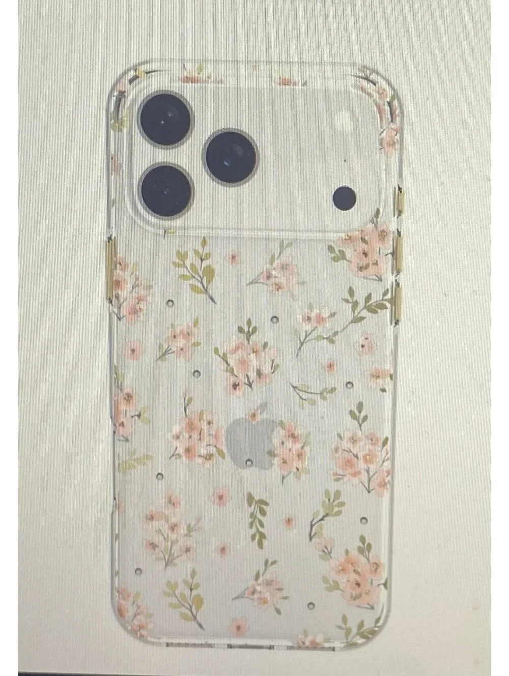 Onn Case for iPhone 17 Pro Max Pink Floral with Gems
